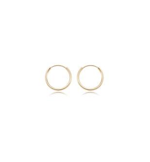 Endless Hoop Earrings 14K Yellow Gold 12mm
