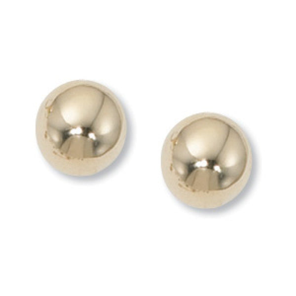 Ball Stud Earrings 14K Yellow Gold 8mm | Mullen Jewelers