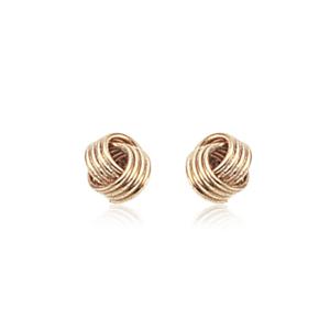 Coil Knot Stud Earrings 14K Yellow Gold | Mullen Jewelers