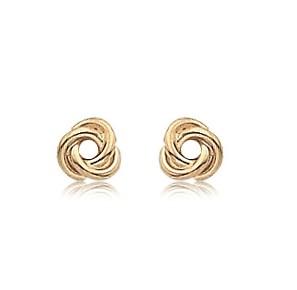 Small Love Knot Earrings 14K Yellow Gold | Mullen Jewelers