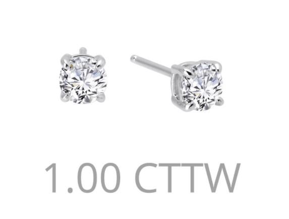 Lafonn Round Simulated Diamond Stud Earrings 1 Cttw