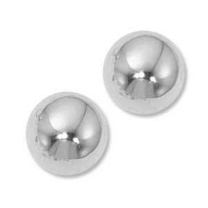 Ball Stud Earrings Sterling Silver 10mm | Mullen Jewelers