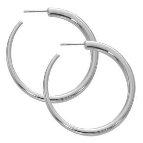 Sterling Silver Medium Hoops with Posts