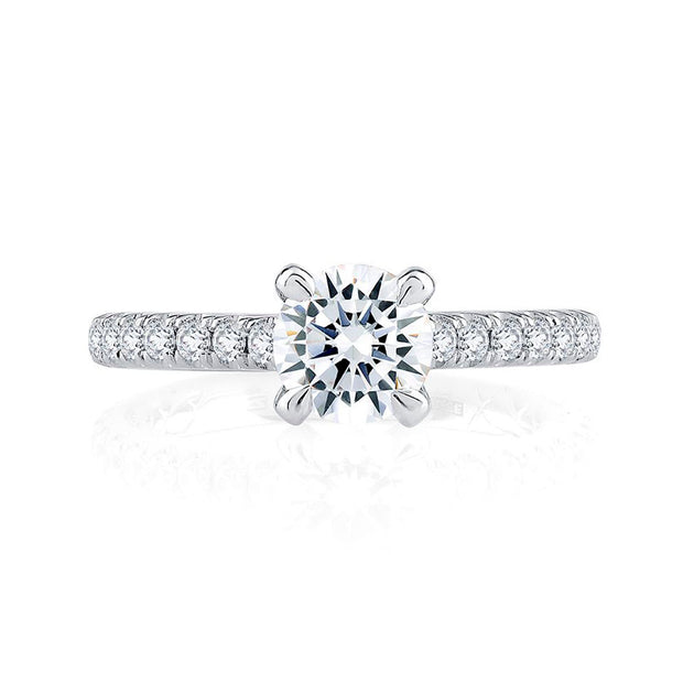 A.Jaffe 14k White & Yellow Gold Straight Diamond Semi-Mount Engagement Ring – MECRD2345Q/159