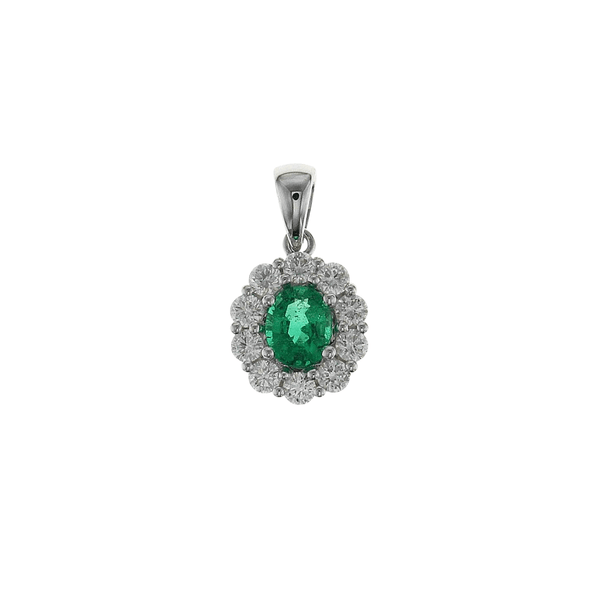 Emerald Diamond Pendant