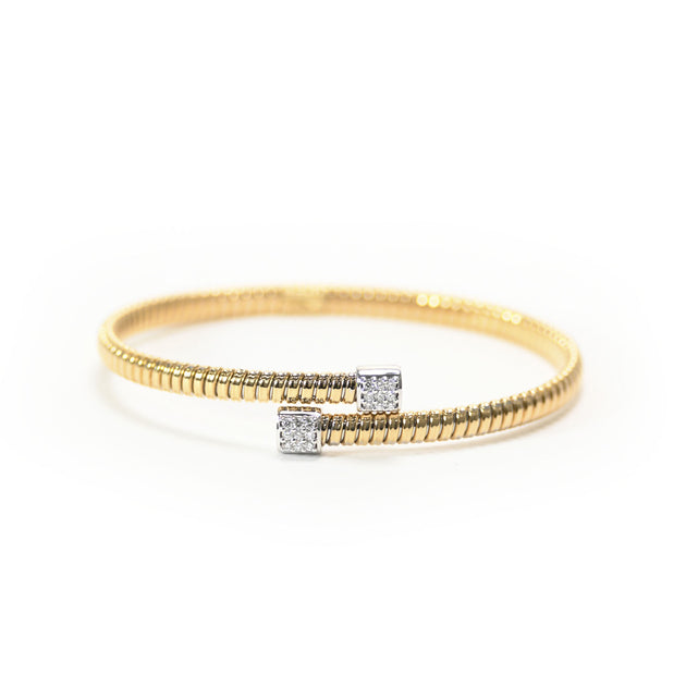 Afarin Co 18k Yellow Gold Flexible Diamond Bracelet – 70902