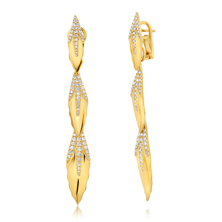Graziela 18K Gold Árvore Detachable Diamond Drop Earrings - AME-1153840