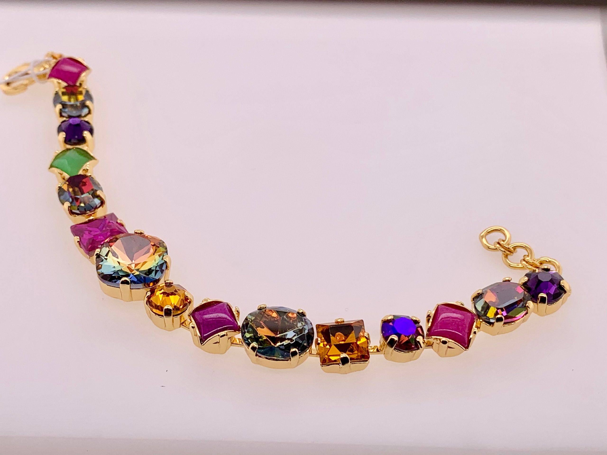Bold Multi Shaped Crystal Bracelet