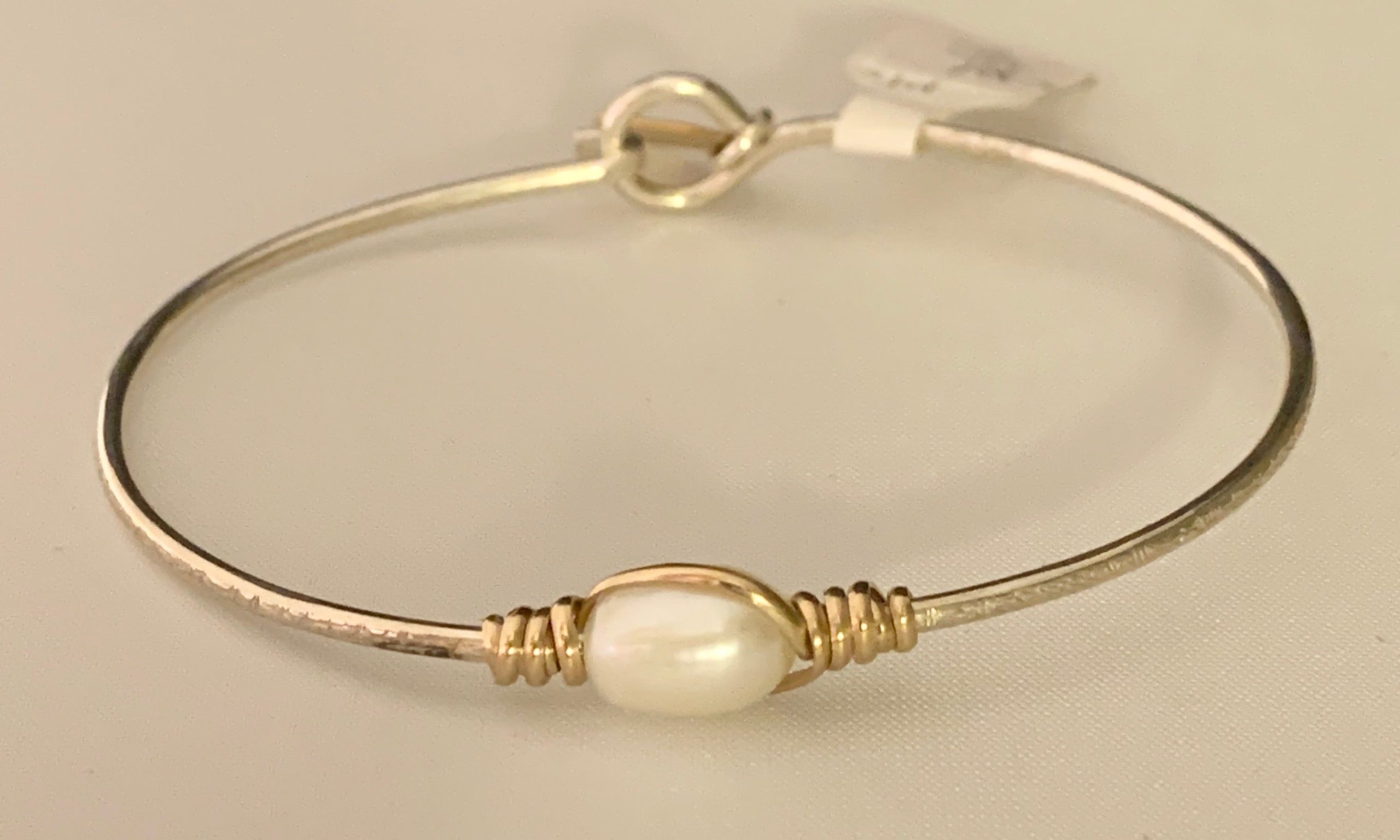 Earth Grace Sterling Silver “Serenity Pearl” Bracelet