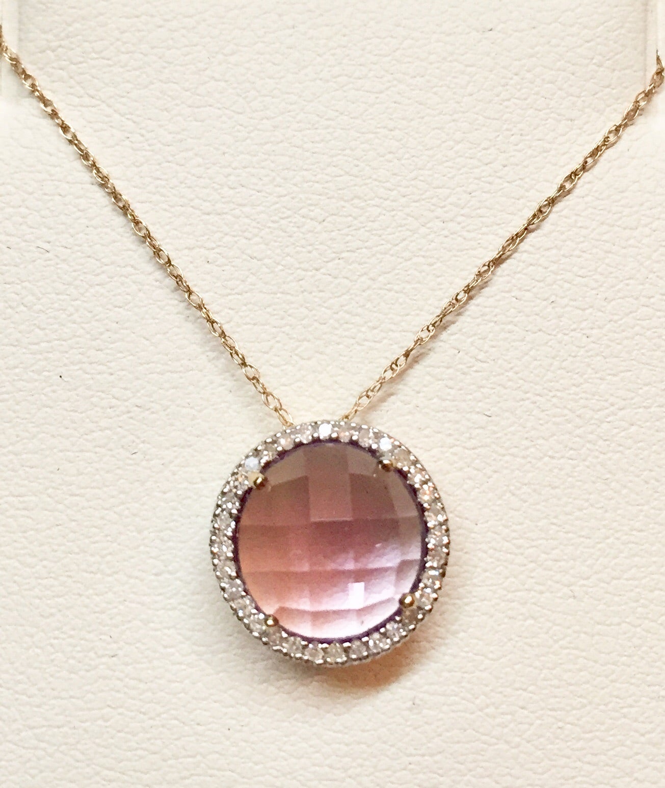 Amethyst & Diamond Pendant