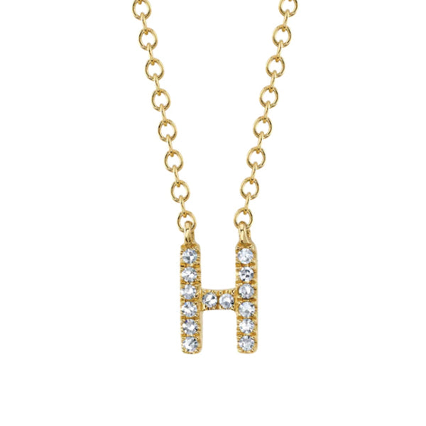 Moyer Collection 14K Gold 0.04ctw Diamond Initial Necklace- SC55007904