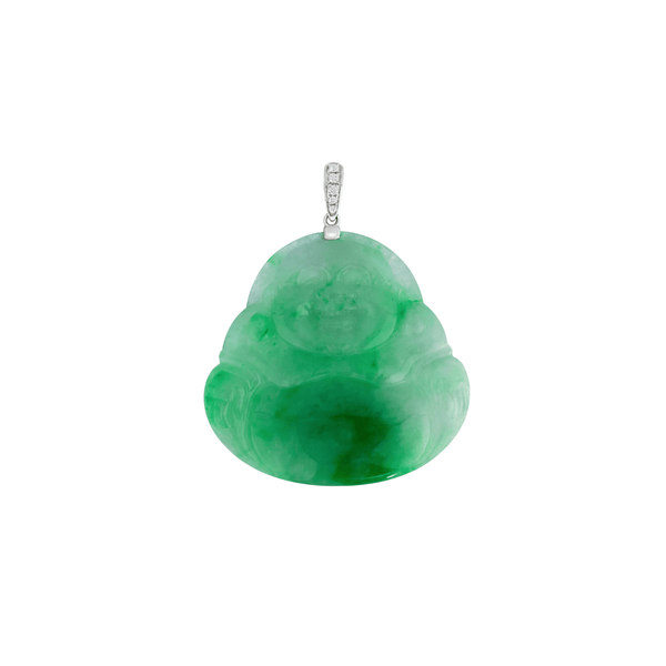 Jade Buddha Diamond Pendant