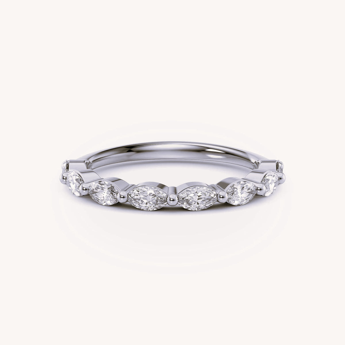 18K WHITE GOLD MARQUISE DIAMOND BAND