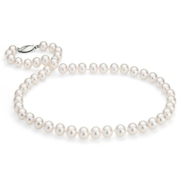 Cultured Freshwater White Pearl Necklace “A” Quality 5mm