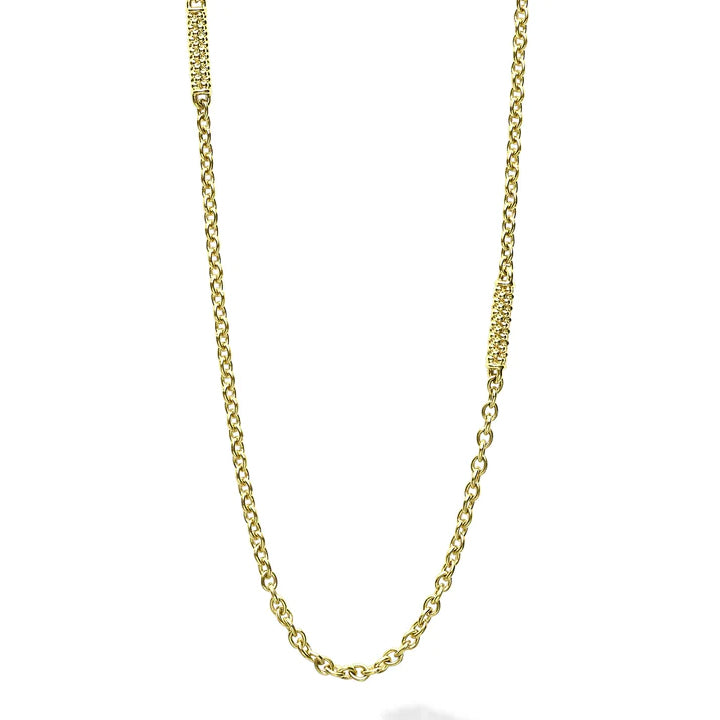 Lagos Signature Caviar Superfine Caviar Station Chain Necklace - 04-10568-32