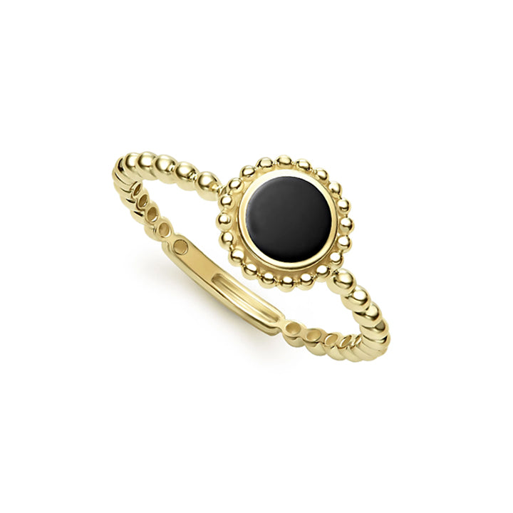 Lagos Covet Round Onyx Stacking Ring - 02-10301-OX6