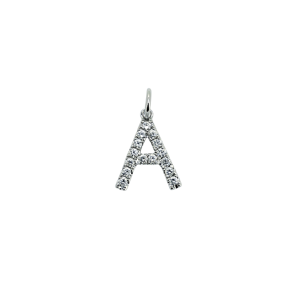 Letter "A" Diamond Pendant