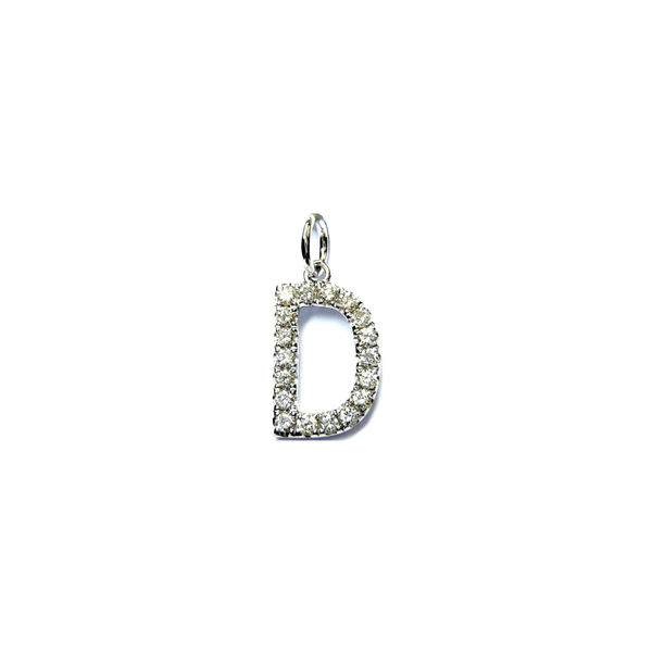Letter "D" Diamond Pendant