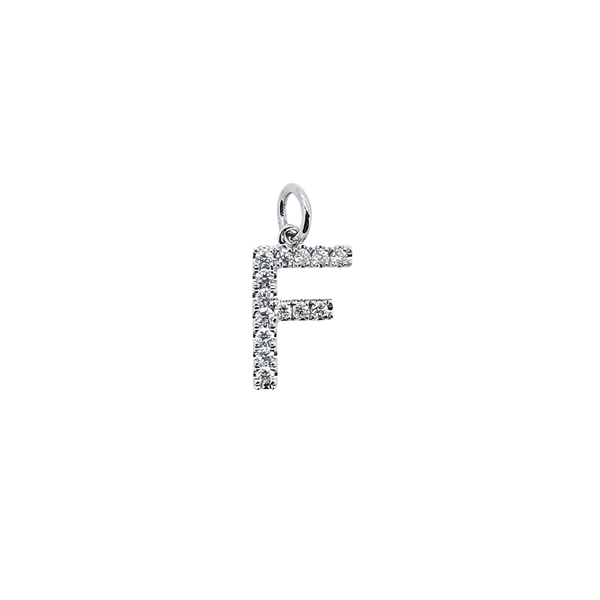 Letter "F" Diamond Pendant