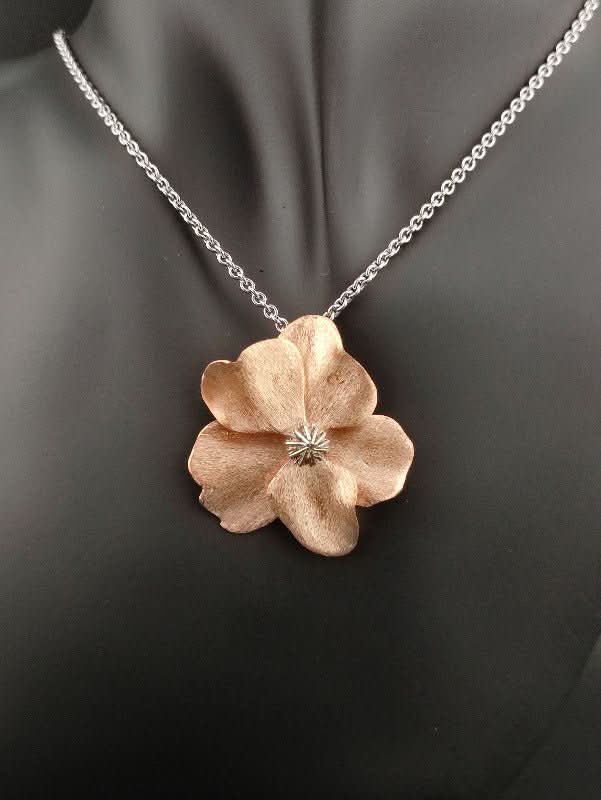 Lienz Rose Pendant Silver 925 rose gold plated