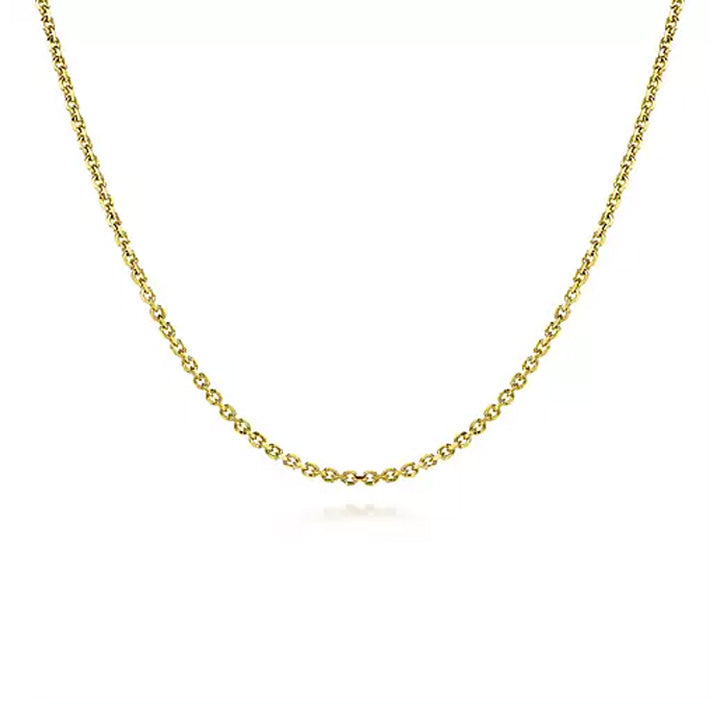 Gabriel & Co 14K Yellow Gold Men's 22" Link Chain Necklace - NKM7009-22Y4JJJ