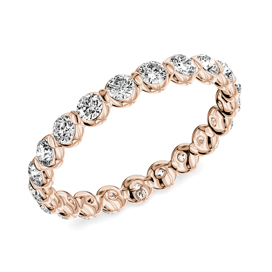 My Caroline Rose Gold 1.00ctw Round Brilliant Eternity Wedding Band- VC1042-RD-0045-RG