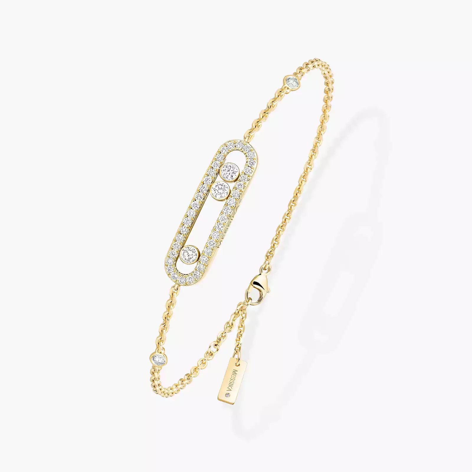 0.30ctw Yellow Gold Diamond Pavé Bracelet