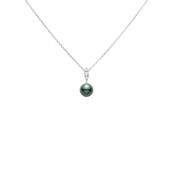 Mikimoto Black South Sea Cultured Pearl Morning Dew Necklace
