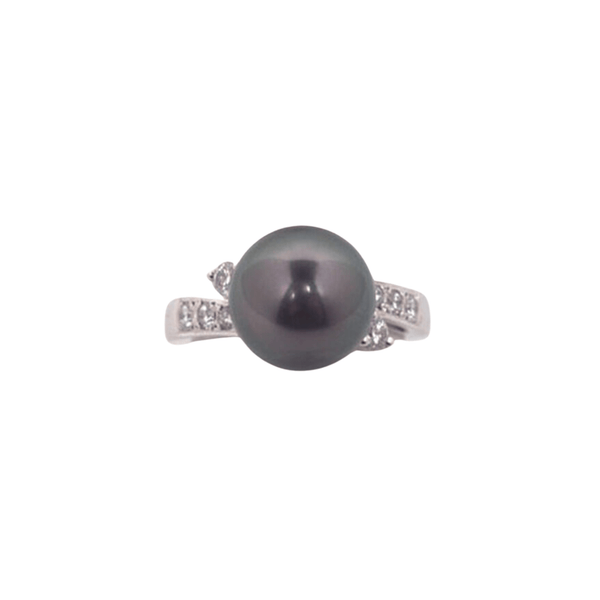 Mikimoto Black South Sea Cultured Pearl Ring