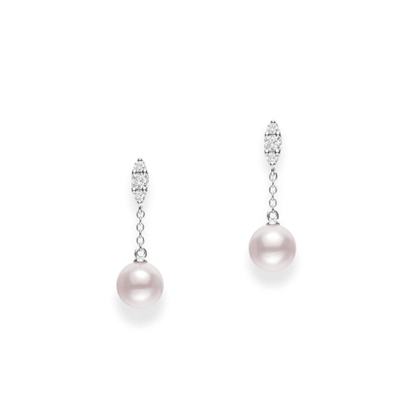 Mikimoto Morning Dew Akoya Cultured Pearl Earrings - 18K White Gold