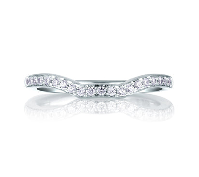 A.JAFFE ART DECO PERFECT FIT PAVÉ BAND 0.17