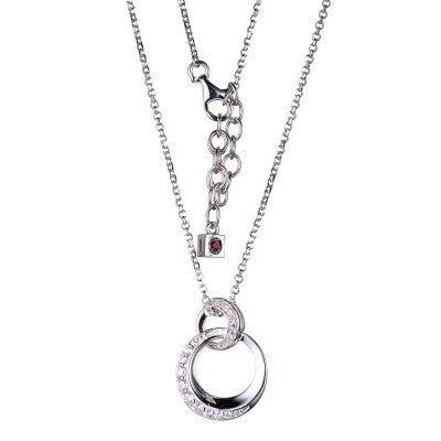 Sterling Silver CZ Drop Pendant