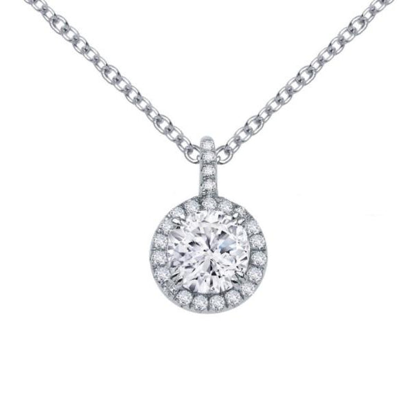 Lafonn Halo Round Simulated Diamond Pendant 1.95 Cttw