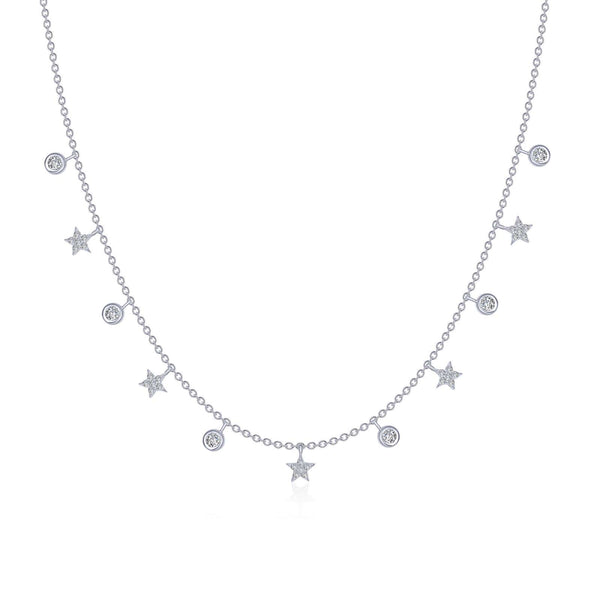 Lafonn Sterling Silver Starfall Charm Necklace