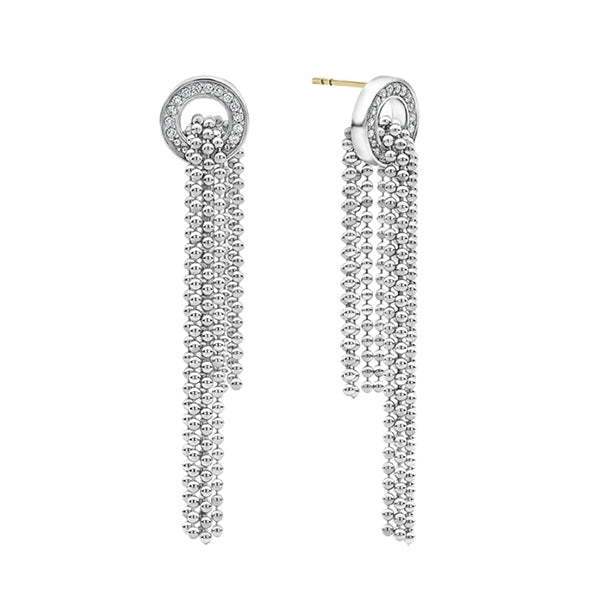 Lagos Caviar Spark Cascading Diamond Earrings- 01-81910-DD
