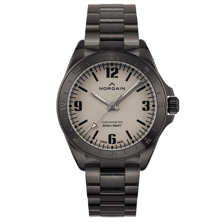 Norqain Adventure Neverest Night Sight 40mm on Steel DLC Bracelet - N1001.21B01.C01.B01