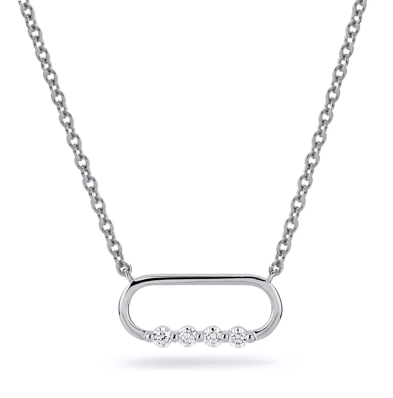 0.15ctw Diamond Cloud Link Necklace