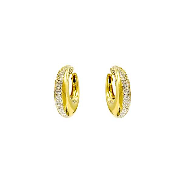 Norman Covan Diamond Hoop Earrings