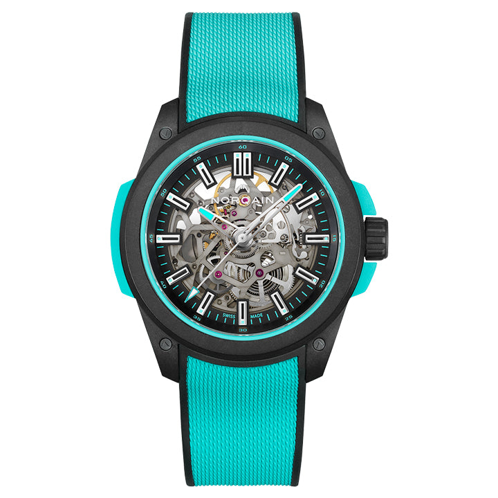 Norqain Independence Wild One Skeleton 42mm Turquoise & Black - N3000.07Q27.B07.R01