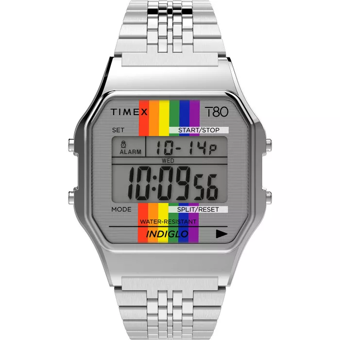 Timex® Digital 'T80 Pride' Unisex's Watch TW2U70700