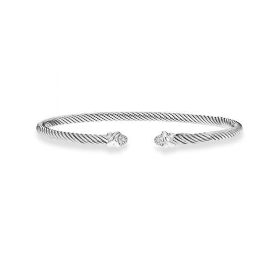 Phillip Gaviel Twisted Diamond Cuff Bracelet