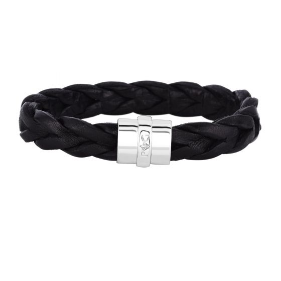 Phillip Gavriel Sterling Men's Leather Bracelet