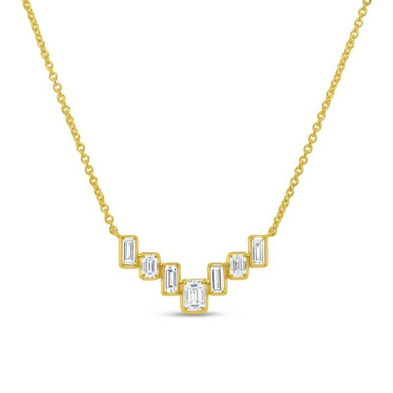 0.61ctw Diamond Bar Necklace