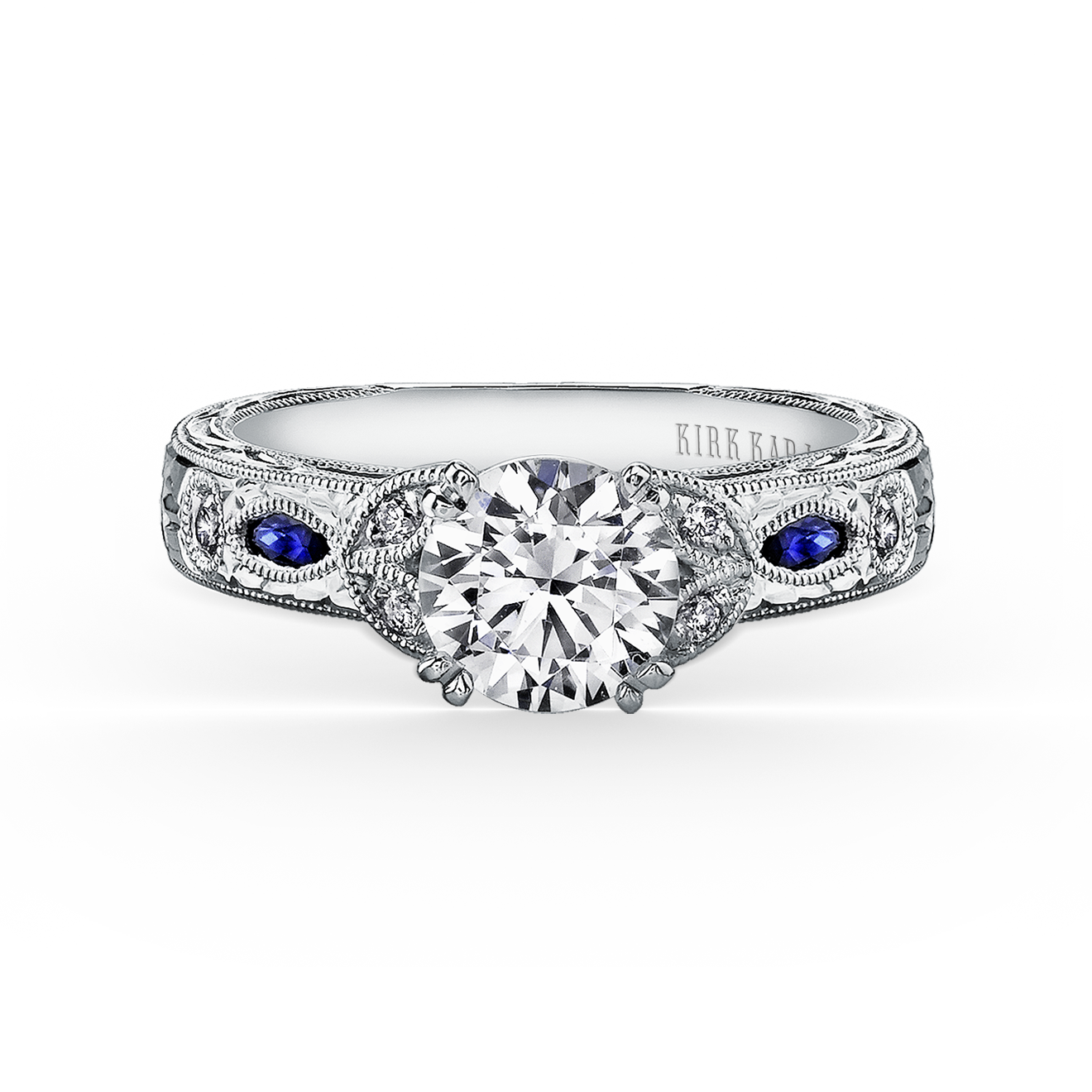 Kirk Kara Sapphire and Diamond Engagement Ring