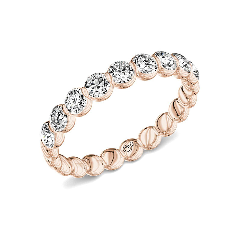 My Caroline Rose Gold 1.00ctw Round Brilliant Wedding Band- UVC1061PR5JN