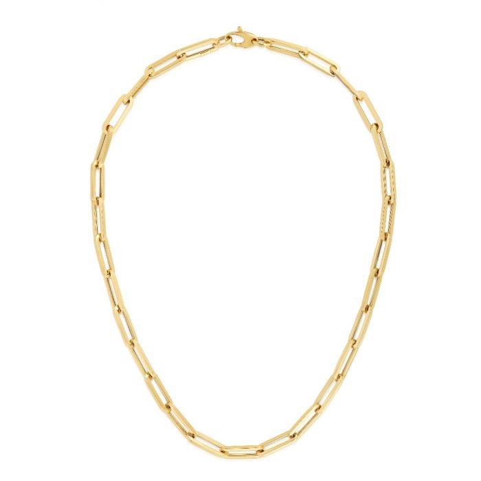14K Gold 6.1mm Paperclip Chain