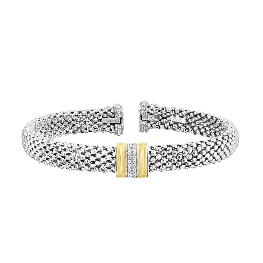 Phillip Gavriel Silver & 18K Gold & Diamond Prosecco Bracelet