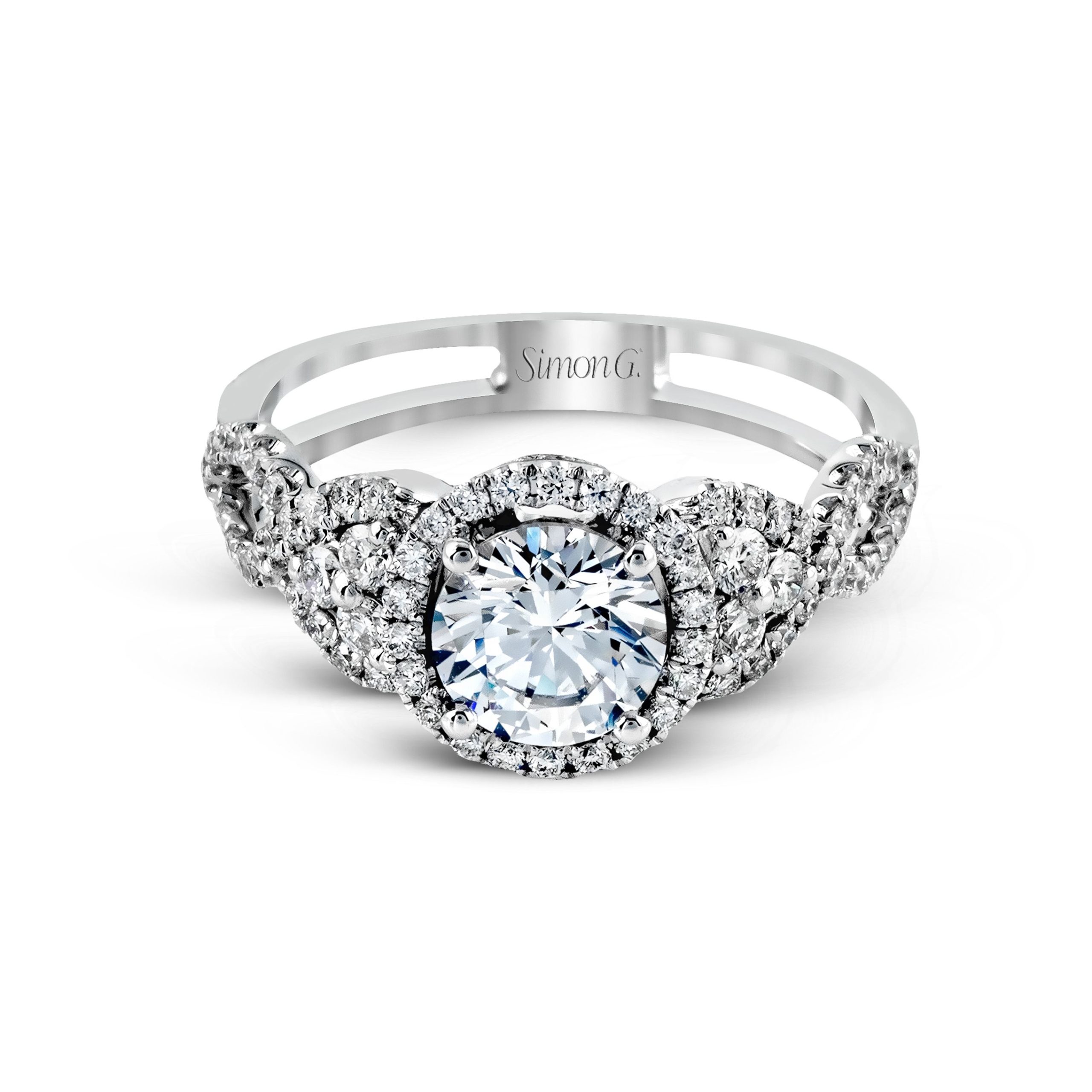 TR160 Passion Collection Platinum Round Cut Engagement Ring