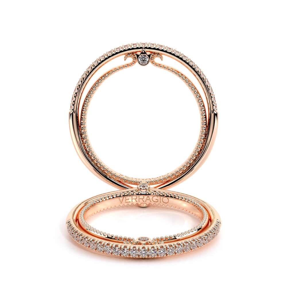 Couture-0421wsb-14k Rose Gold Wedding Band