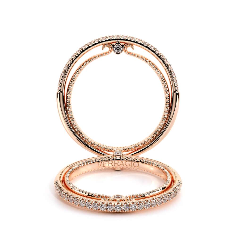Couture-0423wsb-14k Rose Gold Wedding Band